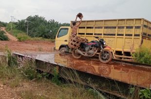 Jembatan timbang yang hilang dicuri OTK.