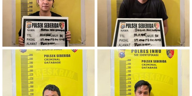 Jaringan narkoba di Inhu yang diringkus.